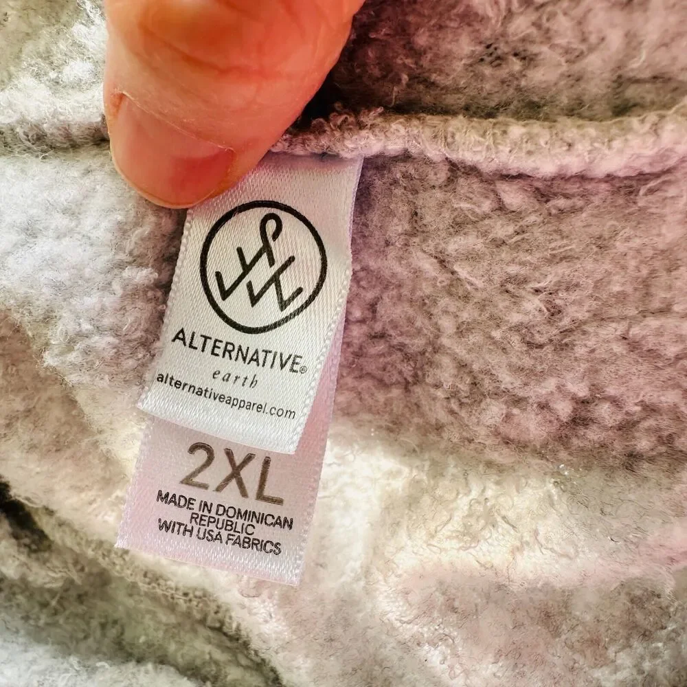 Purple Haus Machine Cut Short Sleeve Kangaroo Pouch Hoodie Pullover Sweater 2XL - Picture 9 of 14